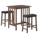 ZNTS Brown 3-Piece Counter Dining Set B062P153720