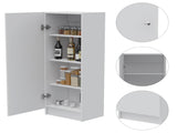 Belleria Single Door Pantry Storage Cabinet with Four Interior Shelves -White B20091833