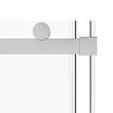 ZNTS S-RM6076TC 56-60"W x 76"H Sliding Shower Door, Frameless Glass Shower Door with Chrome Hardware, W1865P189852