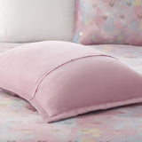 Metallic Printed Plush Comforter Set with Throw Pillow Twin/Twin XL B035P294498