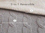 3 Pieces King/Cal King Cable Knit Chenille Comforter Set,Gray B035P381304