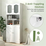 Bathroom Storage Cabinet with Glass Doors and Shelves 70453917