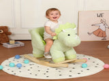 Kids Dinosaur Rocking Horse Ride-On Toy for Toddlers 18-36 Months, Plush Rocker with Jingle Bells 75639532
