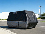 Full Coverage Golf Cart Cover 420D Waterproof Oxford Fabric 22/4 Passenger with Three Zipper 72319873