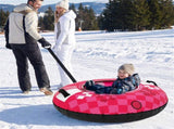 600D Waterproof Oxford Cloth Snow Sled, Reinforced Handles Removable Tow Strap for Adults Kids-Pink 79569343