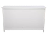 Double Door Side Cabinet With Partition White 90596729