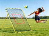 4-Level Adjustable Volleyball Rebounder Net, 7x4FT Large Rebound Training Net with Metal Frame, 98351594