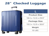 Hardshell, Lightweight Durable ABS Suitcases with Double Wheels, Expandable 28-inch Checked N730P296747C