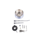 Chrome 28" Tilt Street Rod Floor Shift Steering Column with Key, 9-Hole Adapter 87882490
