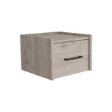 Boa Floating Nightstand , End Table, Side Table Wall-Mounted Single Drawer Design with Handle- Light B200137814