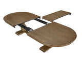 94.06 Inch Extendable Wooden Dining Table for 6 Persons,Long Expandable Curved Dining Table,Mid W2582P205311
