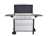 4-Burner Propane Gas BBQ Grill, SS Plancha, 49200BTU Output With Wire Enamel Cooking Grids For W2938P208389