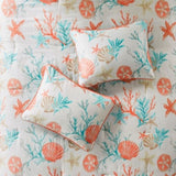7 Piece Cotton Sateen Comforter Set Coral King B03596889