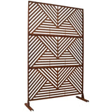 Outdoor & Indoor Privacy Metal Privacy 76" H48" W, Freestanding Decorative Privacy W465P193166