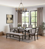 ZNTS Dining Chair With Upholstered Cushion, Grey SR011801