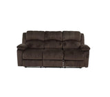 Comfortable Motion Sofa 1pc Couch Living Room Furniture Chocolate Padded Suede Plush Cushion Metal B011P205572