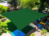 12'X12' Dark Green HDPE sunshade sail 47368421