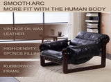 Medieval modern lounge chair,removable armrests, vintage oil wax leather sofa chair, vintage W2989P328542