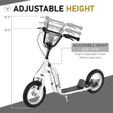 12-inch children's scooter with adjustable height. - White 29636056