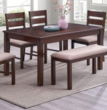 ZNTS Contemporary Antique Cherry 1pc Dining Table Only Solid wood Rectangle Table Melamine Top Dining B011P194284