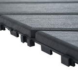 Plastic Interlocking Deck Tiles,44 Pack Patio Deck Tiles,12"x12" Square Waterproof Outdoor All W206P150115
