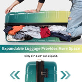 Hardshell Luggage Sets 3 Piece Gradient Color Expandable Suitcase with Spinner Wheels and TSA Lock N732P184448R