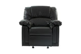 Motion Recliner Chair 1pc Glider Couch Living Room Furniture Black Bonded Leather B011P205229