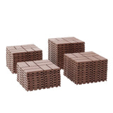 DIY friendly, easy to clean interlocking deck tiles, 11.8"x11.8" patio flooring 44 pieces per 71115815