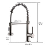 ZNTS Commercial Kitchen Faucet with Pull Down Sprayer, Single Handle Single Lever Kitchen Sink Faucet W1932P172282