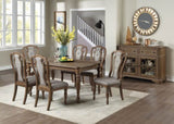 Transitional Style 1pc Dining Table Ash Oak Rectangle Table Unique Design Legs Kitchen Dining Room B011P222857