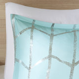 Full/Queen Metallic Printed Comforter Set B03595835