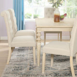 Amonia Urban Style Wired White Finish Wood Turned-Leg Dining Table T2574P165165