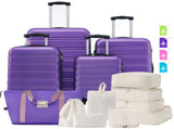 Hardshell Luggage Sets 4 pcs Bag Spinner Suitcase with TSA Lock Lightweight-16