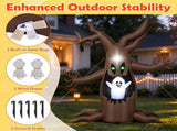 8FT Animated Halloween Inflatable Tree with Pop-Up Ghost Built-in LEDs Blow Up Yard Decoration for 48916790