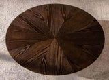 31.5" Retro Round Coffee Table with Storage Space, Suitable for Living Room and Office, Brown W757P370297
