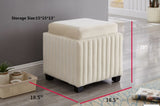 18 Inch Wide Contemporary Square CubeStorage Ottoman Bench, Storage Bench with coffee tray,coffee W2082130356