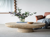 36x24x15" Cream Oval Coffee Table W2078P161503