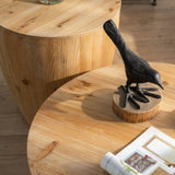 21.06"Vintage Style Bucket Shaped Coffee Table for Office, Dining Room and Living Room W75770649