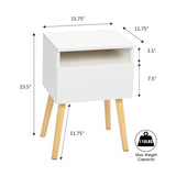 2-piece modern bedside table, bedroom coffee table with drawers, shelves, living room bedside W2181P149701