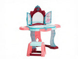 Kids Princess Vanity Set Self-Opening Magic Mirror, Makeup Vanity Table for Pretend Play Activity 18876159