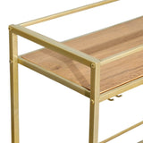 ZNTS Bar Serving Cart Gold 99092502