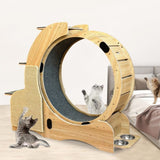 5-in-1 Cat Sports Running Wheel, Cats Wheel Wood Climbing Frame, Cat Litter Fitness Wheel, Oversized 72033345