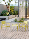 Summer - 2-Piece PP Single-Seater Chairs Coffee Table Set Indoor/Outdoor Multi-Purpose Furniture W3450P323332