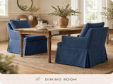 Upholstered Dining Chairs Set of 1, Modern Kitchen Chair Dining Room Chair with 4 Casters, Linen W3916P552439