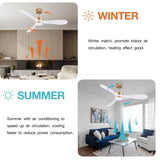 52 Smart Ceiling Fans with Lights Remote,Quiet DC Motor,White Gold Outdoor Indoor Ceiling Fan,High 37737611