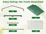 Green 5-Tier Mini Greenhouse with PE Grid Cover, Tool-Free Assembly Portable Grow Tent for Indoor 52136707