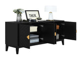 4-Door Sideboard Storage Cabinet for Living Room and Dining Room, Two Large Cabinets with Gold N759P192449B