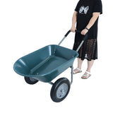 wheel barrow Two wheeled trolley for green garden 15 inch pneumatic wheel WB1001GN W22770787