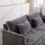 COOLMORE Mid Century Modern chenille Fabric Loveseat sofa, 2-Seat Upholstered Loveseat Sofa Modern W395P151898