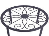 4 Plant Shelves with 4-1 Round Pattern in Black Baking Paint 87824548